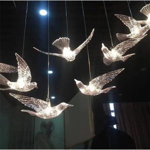 Flying-Bird Pendant Ornaments — Single Acrylic Bird: 25cm