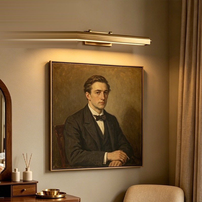 Brass Picture Light for Art & Mirrors — Linear Gallery Wall Fixture - Image 5