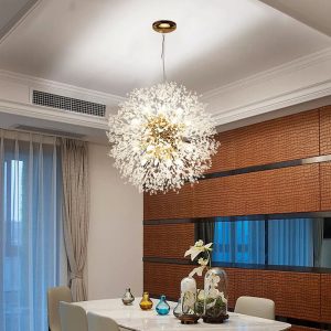 Crystal Hanging Chandelier — Suspension for Restaurant Interiors — view 1