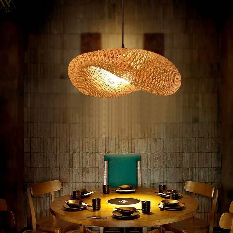 Fabric Hanging Pendant Light — for Dining & Retail — view 1