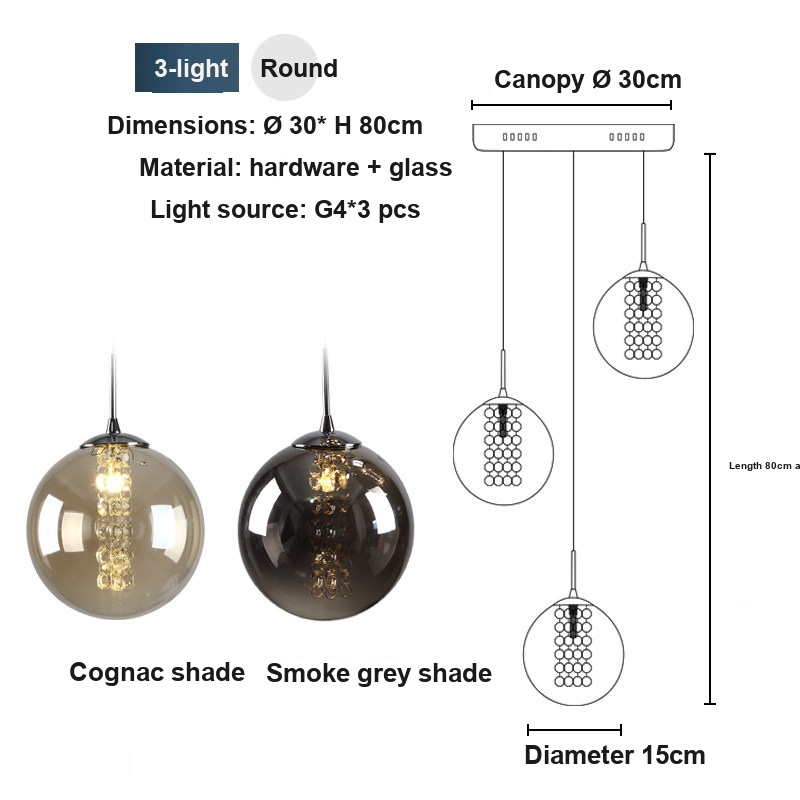 Glass Hanging Pendant Light — for Dining & Retail — view 6