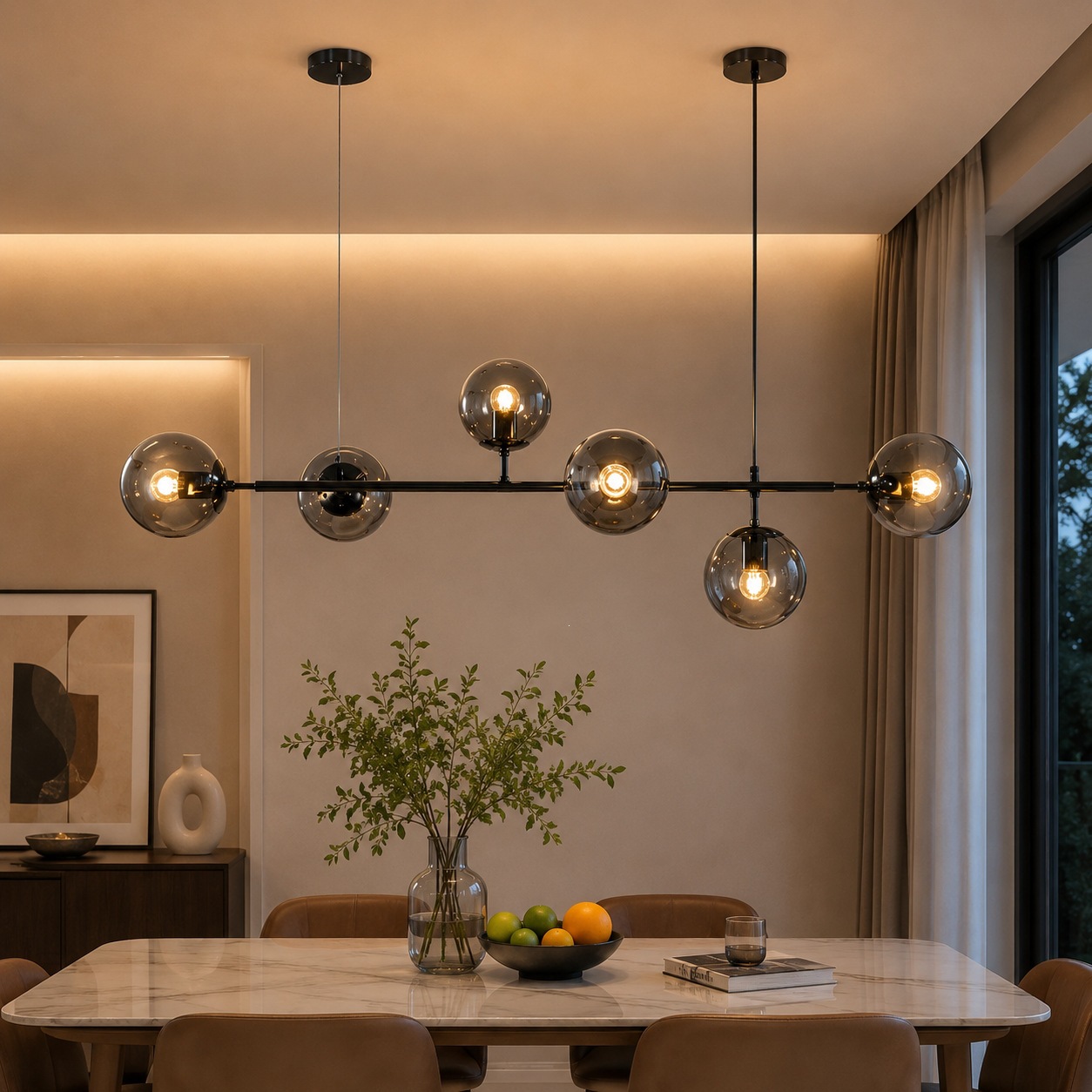 Gold Hanging Chandelier — for Dining & Retail — view 4