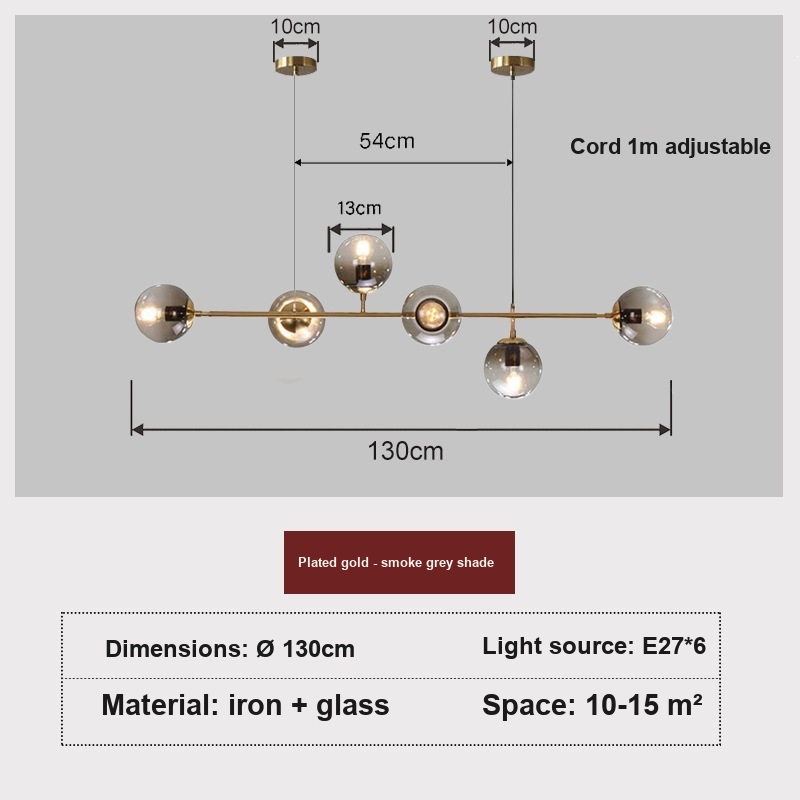Gold Hanging Chandelier — for Dining & Retail — view 7