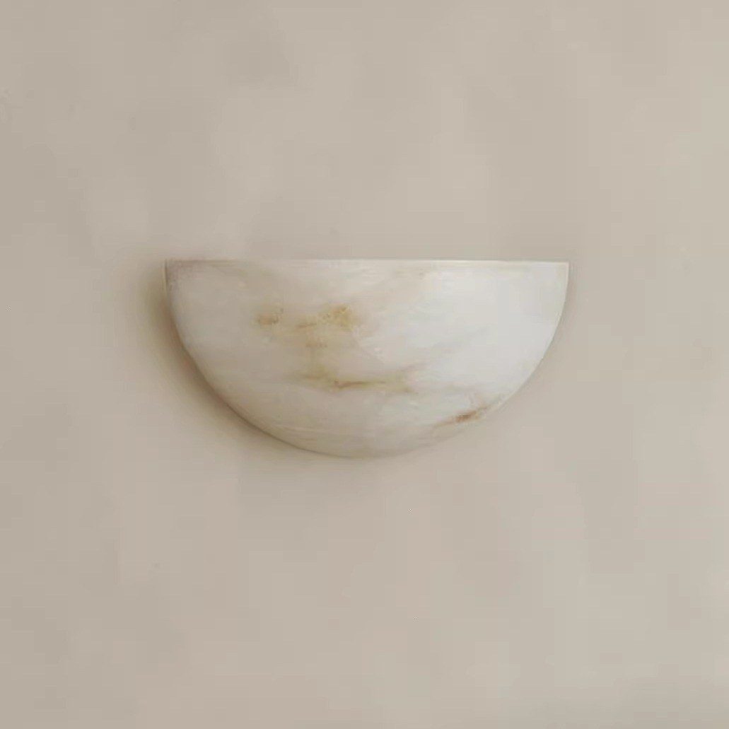 Half-Bowl Alabaster Wall Sconce — Soft Glow Light for Bedrooms & Corridors - Image 3