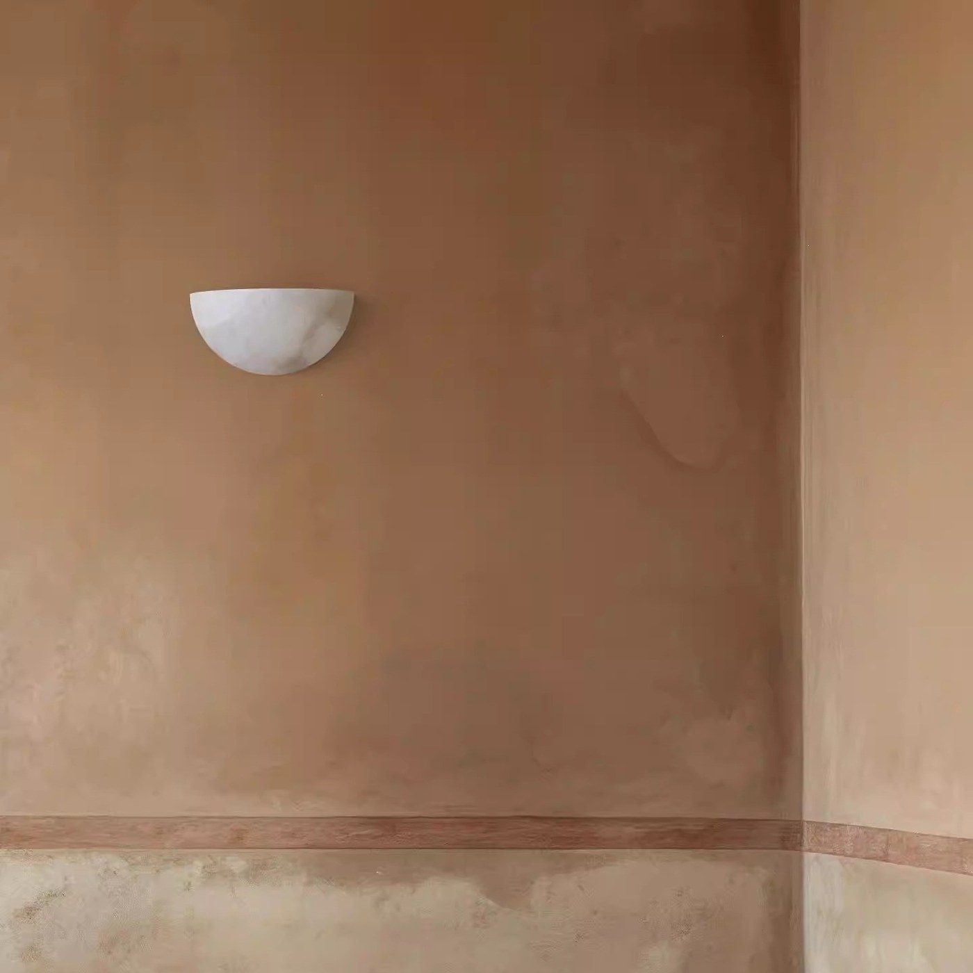 Half-Bowl Alabaster Wall Sconce — Soft Glow Light for Bedrooms & Corridors - Image 4