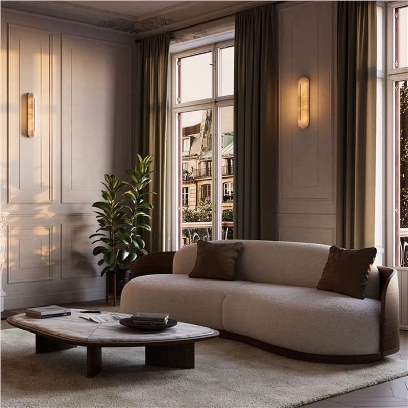 Slim Alabaster Wall Sconce — Vertical Capsule Light for Hotel Corridors - Image 3