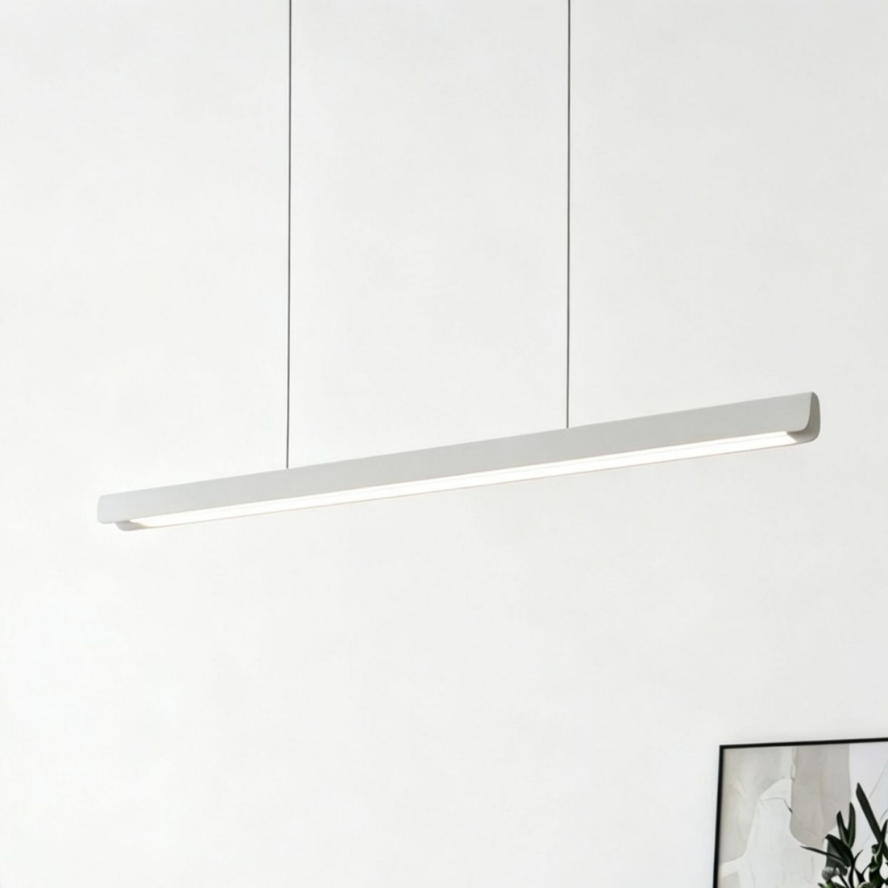 Wood Linear Pendant Light — Linear Suspension for Dining — view 5