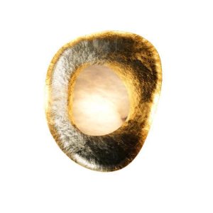 Alabaster Vanity Wall Light with Metal Frame