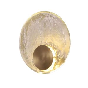 Crystal and Brass Vanity Wall Light