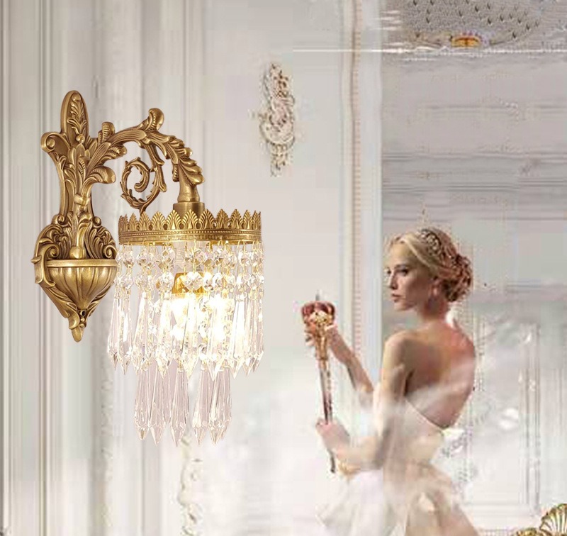 French Brass Wall Light - Image 2