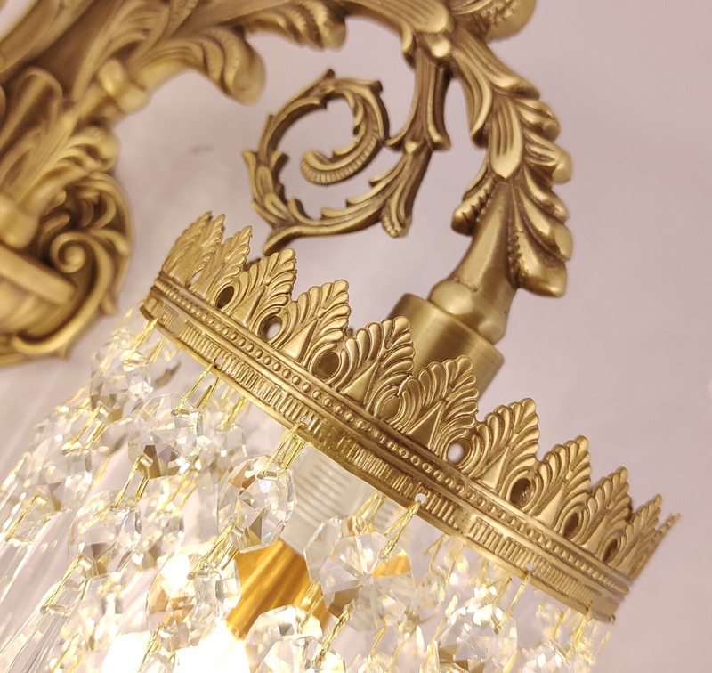 French Brass Wall Light - Image 4