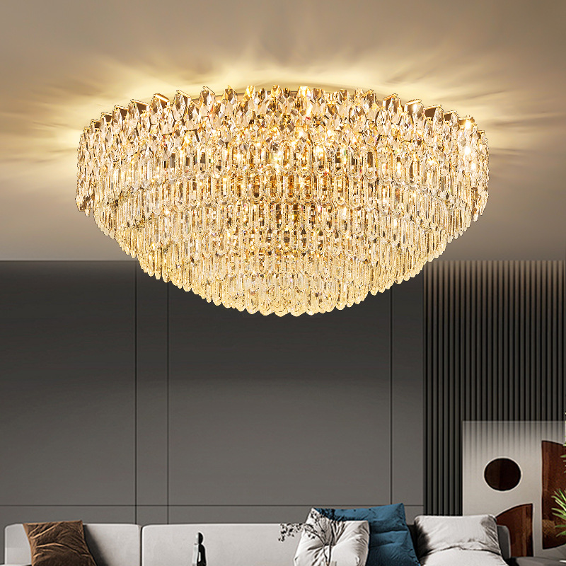 Round Crystal Ceiling Light for Hotel Lobbies - Image 2