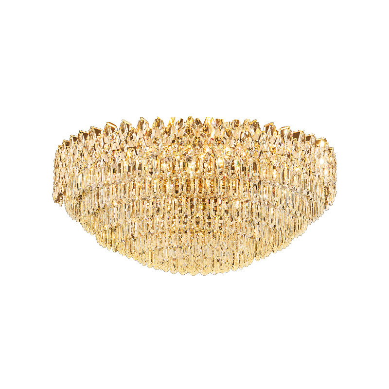 Round Crystal Ceiling Light for Hotel Lobbies