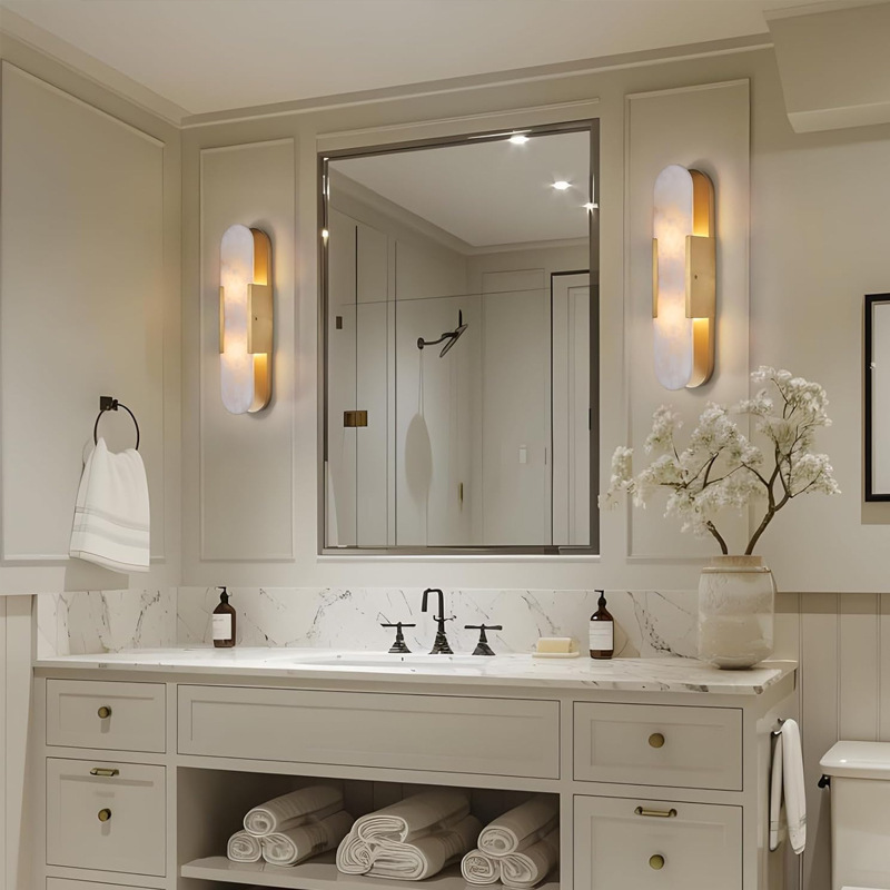 Spanish Alabaster Vanity Wall Light - Image 7
